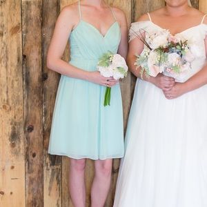 David's Bridal chiffon dress